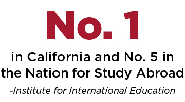 Number 1 in California and Number 5 in the nation for study abroad