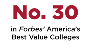 Number 30 in Forbes America's Best Value Colleges