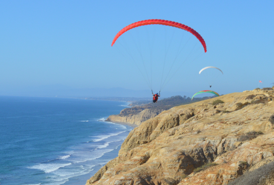 Gliding off Torrey Pines