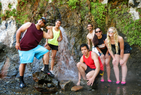 Student's on a hike.