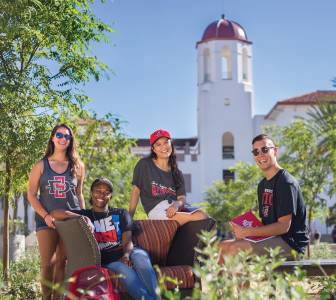 Group of students on Centennial Way